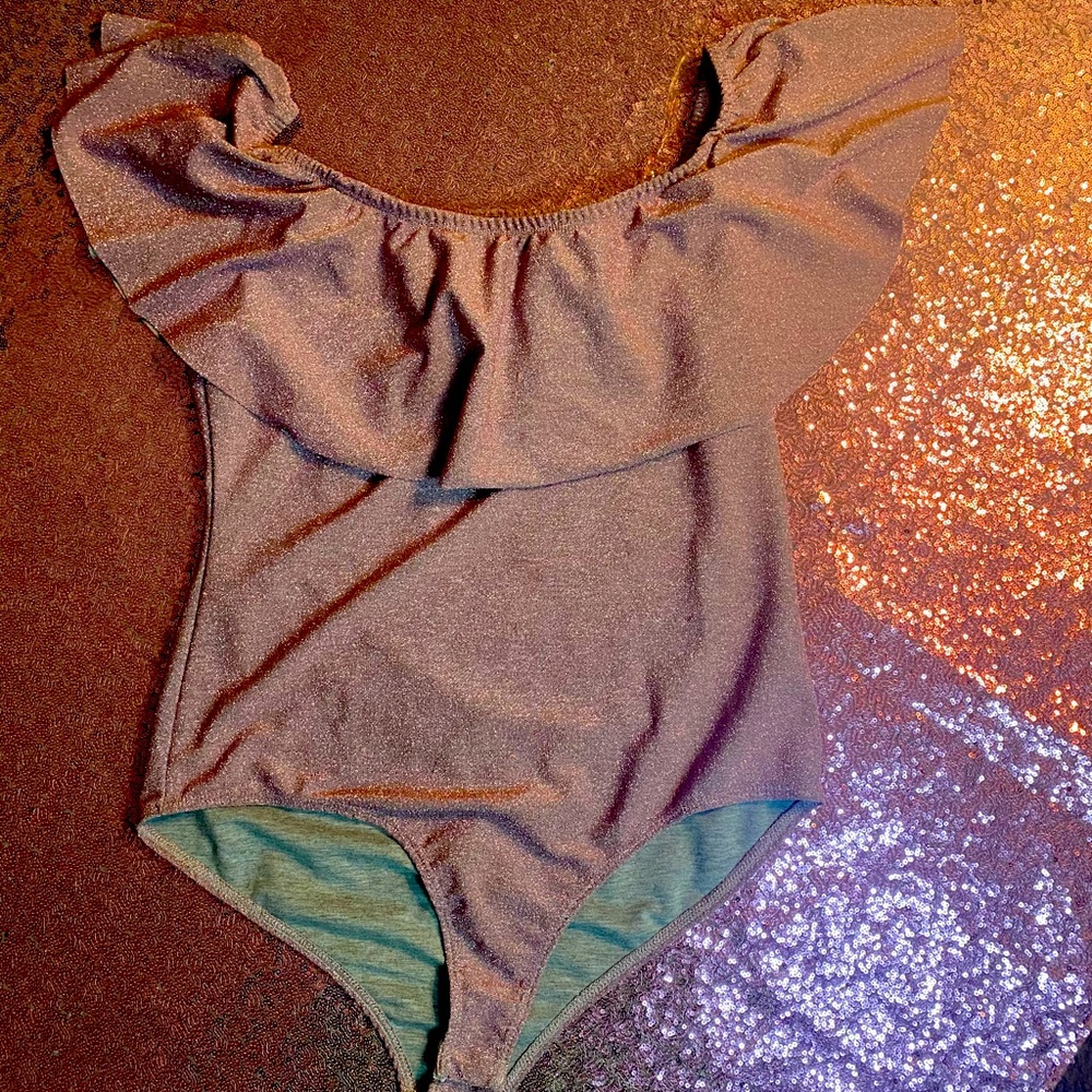 Pink Glitter Bodysuit